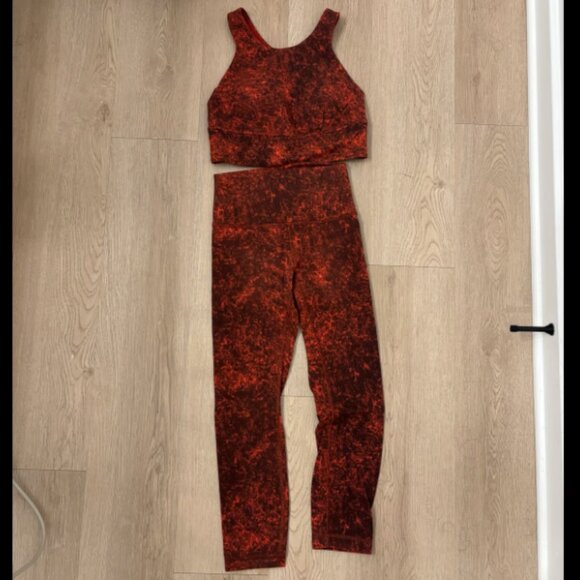 lululemon athletica Other - Lululemon Athletica Wunder Train Workout Set Top Sz 8 Leggins Sz 4 - Like New